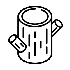 Log Icon in Line Style Suitable for Web, Apps, Presentation, or Printable Meanings