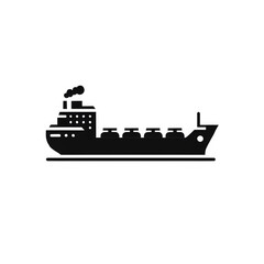 oil tanker ship in the sea Pictogram icon. Generative ai