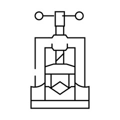 pipe vice line icon vector. pipe vice sign. isolated contour symbol black illustration