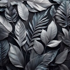 Abstract black and green textured fabric with a soft, stylish pattern resembling leaves, ideal for design and decoration in furniture and clothing contexts