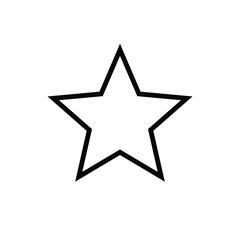 star Icon tool Flat Style outline