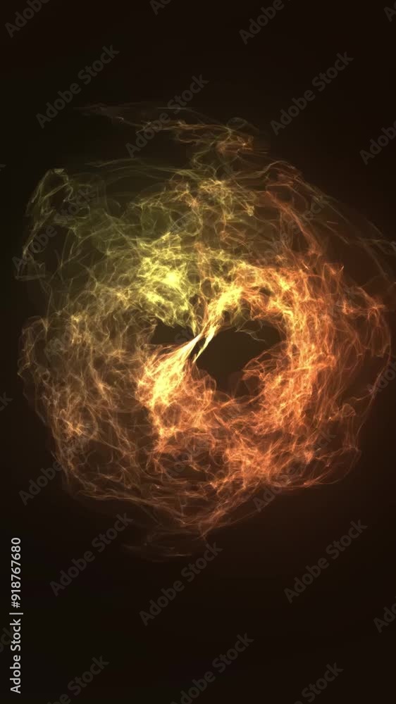 Poster abstract fiery sphere background with luminous swirling backdrop. glowing sphere. shine round frame 