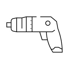 screwdriver equipment line icon vector. screwdriver equipment sign. isolated contour symbol black illustration