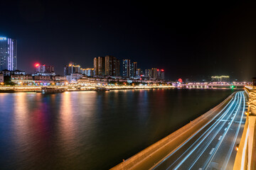 Fototapeta premium country skyline at night