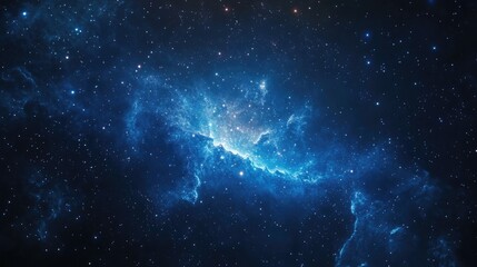 Fototapeta premium A Cosmic Nebula With Glowing Stars