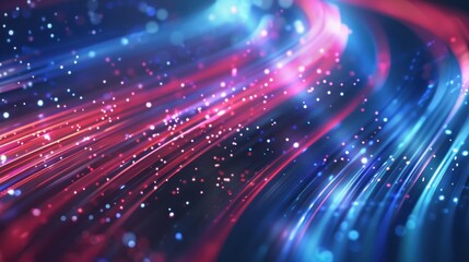Obraz premium Abstract Colorful Light Trails and Glowing Particles