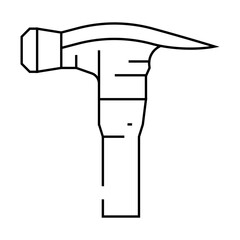 framing hammer line icon vector. framing hammer sign. isolated contour symbol black illustration