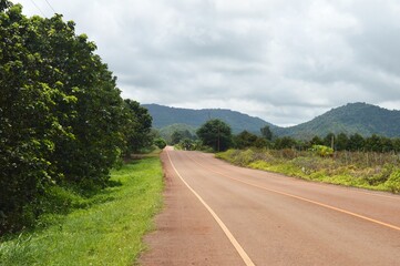 landscape of road in the countryside