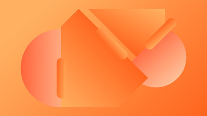 ABSTRACT ORANGE BACKGROUND ELEGANT GRADIENT SMOOTH LIQUID COLORFUL DESIGN WITH GEOMETRIC SHAPES VECTOR TEMPLATE GOOD FOR MODERN WEBSITE, WALLPAPER, COVER DESIGN 
