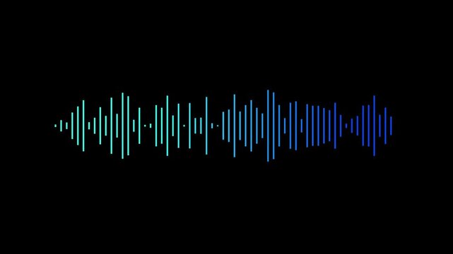 Sound wave animation. Sound motion graphic. audio voice music sound spectrum 4k video footage. voice message animation.
