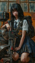 Post-Apocalyptic Schoolgirl