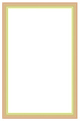 Vertical frame for photo and design with aspect ratio 2 to 3 on a white background.