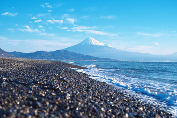 世界遺産　三保の松原から望む富士山