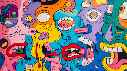 abstract design with various colors