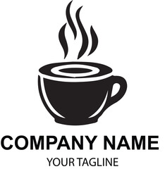 vector coffee shop logo design 