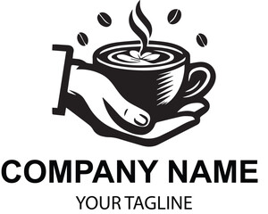 vector coffee shop logo design 