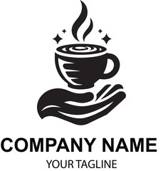 vector coffee shop logo design 