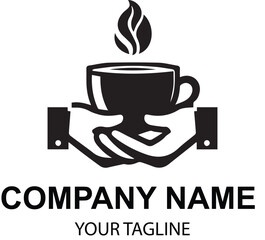 vector coffee shop logo design 