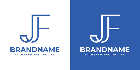 Letters JF Monogram Logo, suitable for any business with FJ or JF initials