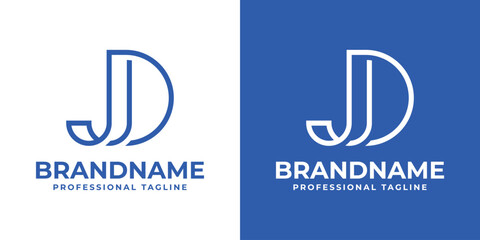 Letters JD Monogram Logo, suitable for any business with DJ or JD initials