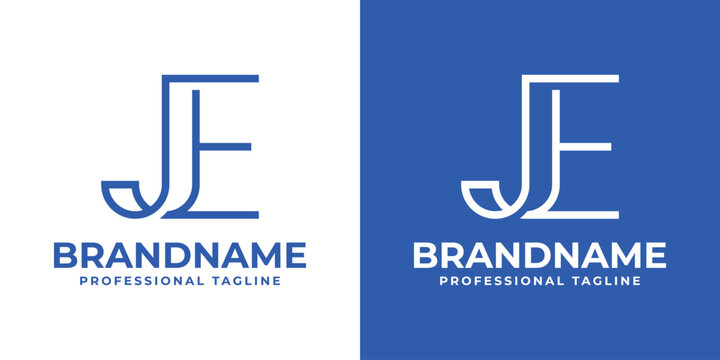 Letters JE Monogram Logo, suitable for any business with EJ or JE initials