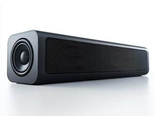 Fototapeta premium Wireless speaker system, high-quality audio device isolated on white background