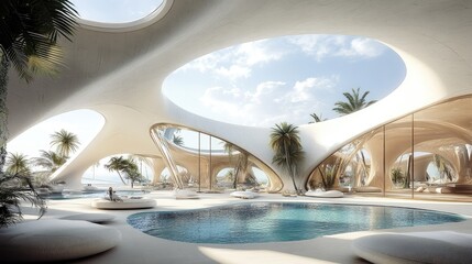 Fototapeta premium Futuristic organic architecture render