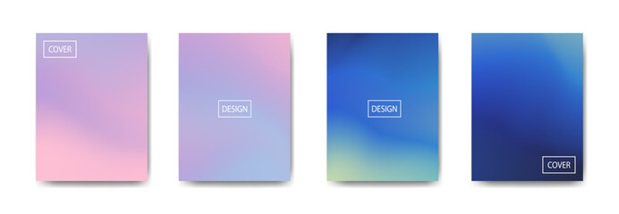 set of abstract background with beautiful gradation color, colorful background for poster flyer banner backdrop.vertical banner.cool fluid background vector illustration