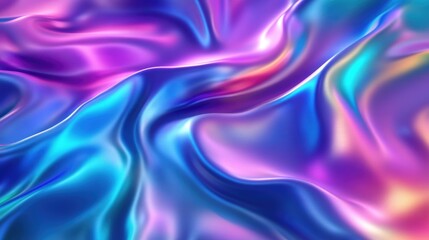 Obraz premium Abstract Background with 3D Wave Gradient Silk Fabric