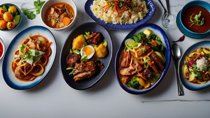 Indulge in a feast for the eyes with a vibrant array of mouth-watering dishes, each one bursting with unique flavors and textures.

