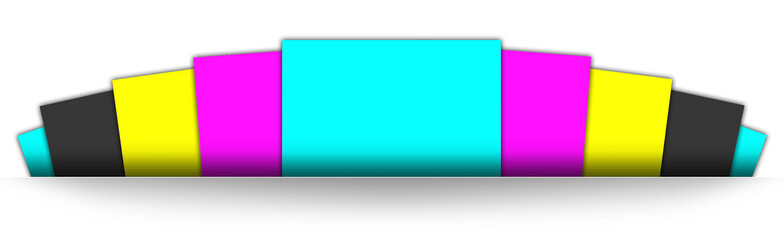 Obraz premium CMYK Insert report or screenshoot blank template black, cyan, yellow, magenta for presentation layouts and design.