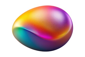 3D abstract sphere with a vibrant gradient metallic finish
