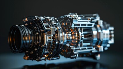 A close-up shot of a metal object placed on a table, suitable for use in various contexts including product photography or graphic design