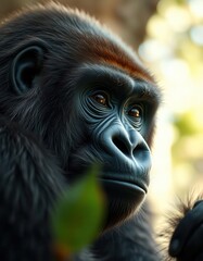 Gorilla in the jungle