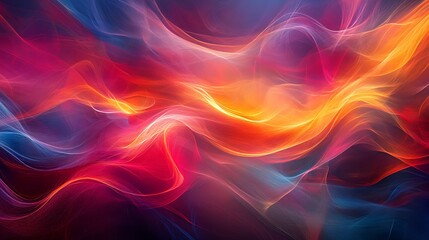 Obraz premium Streams of light trails forming abstract patterns, organic shapes, dynamic and vibrant.