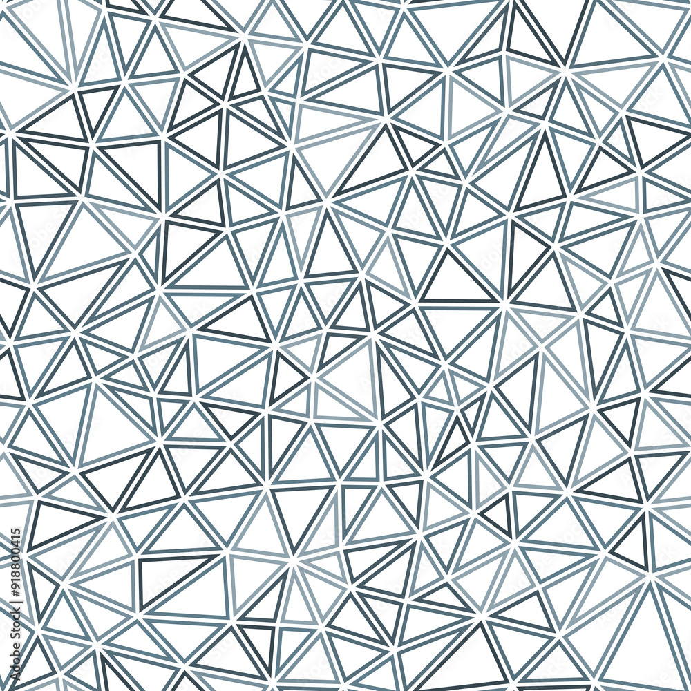 Poster triangulation geometric shapes background. small triangles size. monotone style. geometric shapes ou