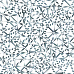 Triangulation geometric shapes background. Small triangles size. Monotone style. Geometric shapes outlined. Repeatable pattern. Steel Blue Gradient. Artistic vector tiles.