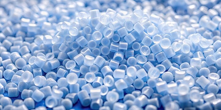 Close-up of polypropylene polyamide pellets , plastic, polymer, manufacturing, material, industrial, close-up, macro