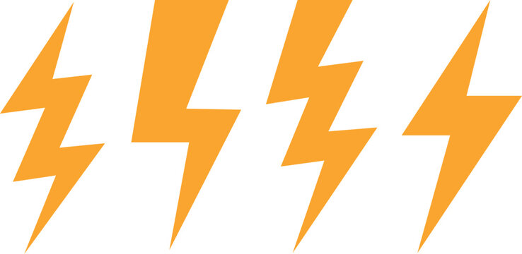 lightning bolt illustration thunder icon set flash icon lighting icon set