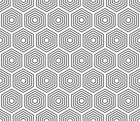 Honeycomb background featuring hexagon stacked mosaic cells. Seamless tileable vector illustration.