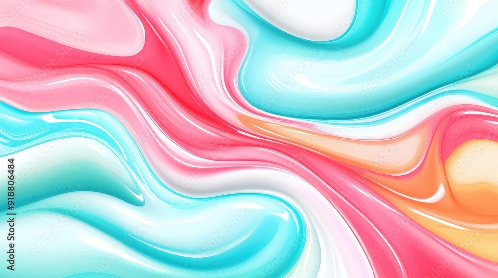 Poster stunning blend of colors in a fluid art design, perfect for adding a modern touch to any space.
