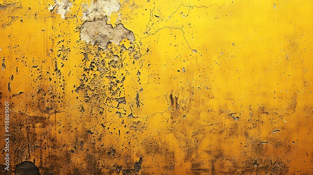 Poster Abstract yellow background with texture Grunge textures and backgrounds Perfect background with space Vintage Retro Aged Dirt Grain : Generative AI