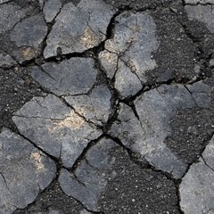 Obraz premium Asphalt road seamless pattern, Ai generated