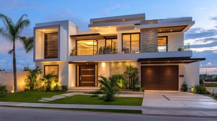 Modern luxury minimalist cubic house