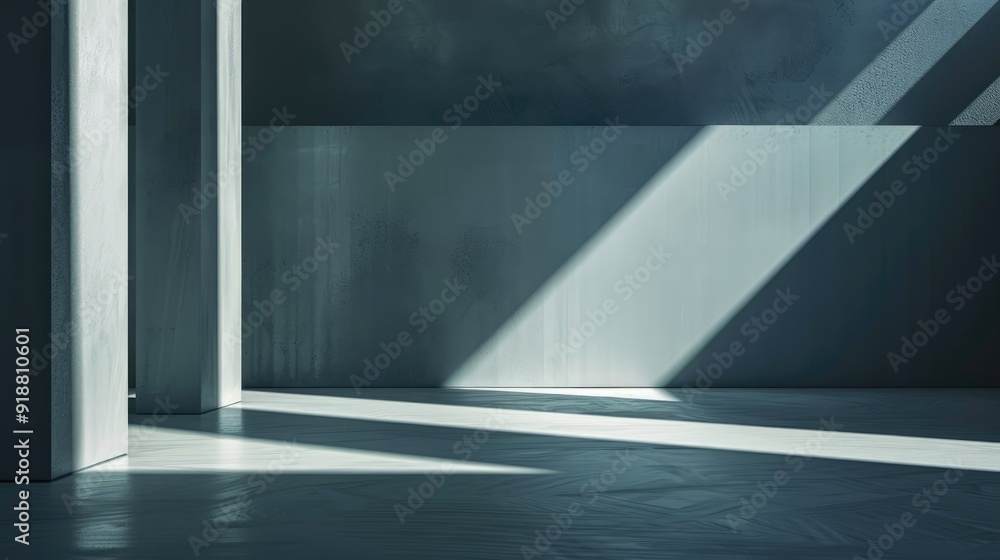 Poster soft rays of sunlight cascade through large openings, creating an interplay of light and shadows acr