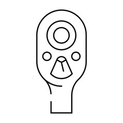 socket wrench line icon vector. socket wrench sign. isolated contour symbol black illustration
