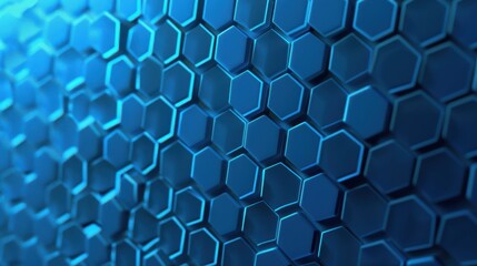 Fototapeta premium Abstract Blue Honeycomb Background