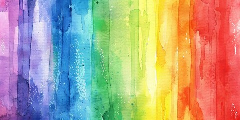 Abstract striped rainbow watercolor background