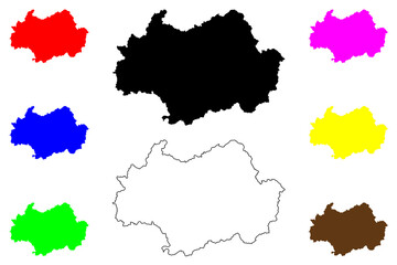 Gwangju (South Korea, Republic of Korea, ROK, Special cities of South Korea) map vector illustration, scribble sketch Gwangju Metropolitan City map