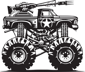 Unique Monster Truck art silhouette © MDASHIK
